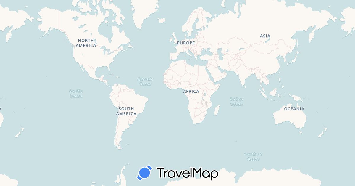 TravelMap itinerary: electric vehicle in Germany, Hungary, Romania (Europe)